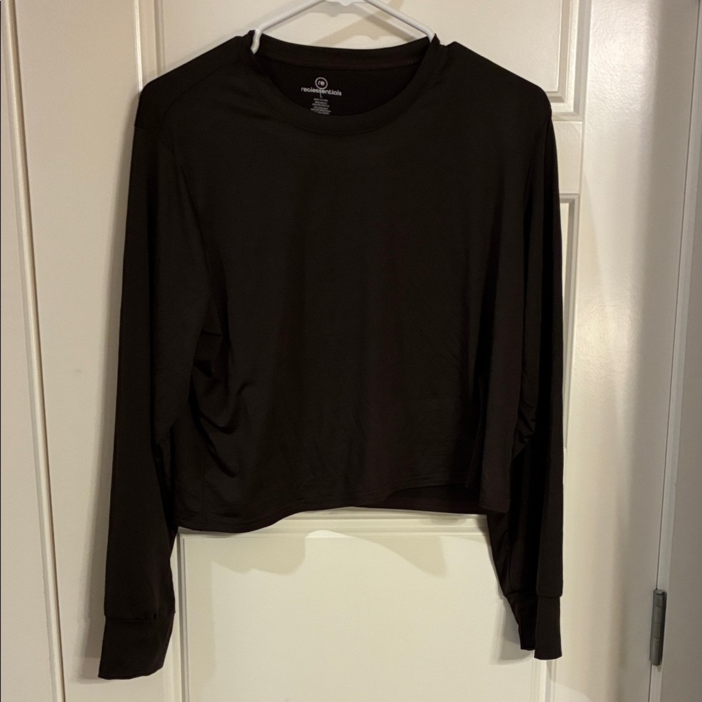 Essentials Brown Long Sleeve Women's Workout Top